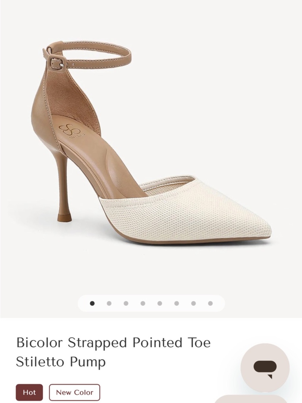 Cozy Island Strapped Pointed Toe Stiletto Pump - Cream and Tan